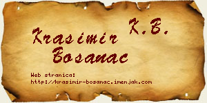 Krasimir Bosanac vizit kartica